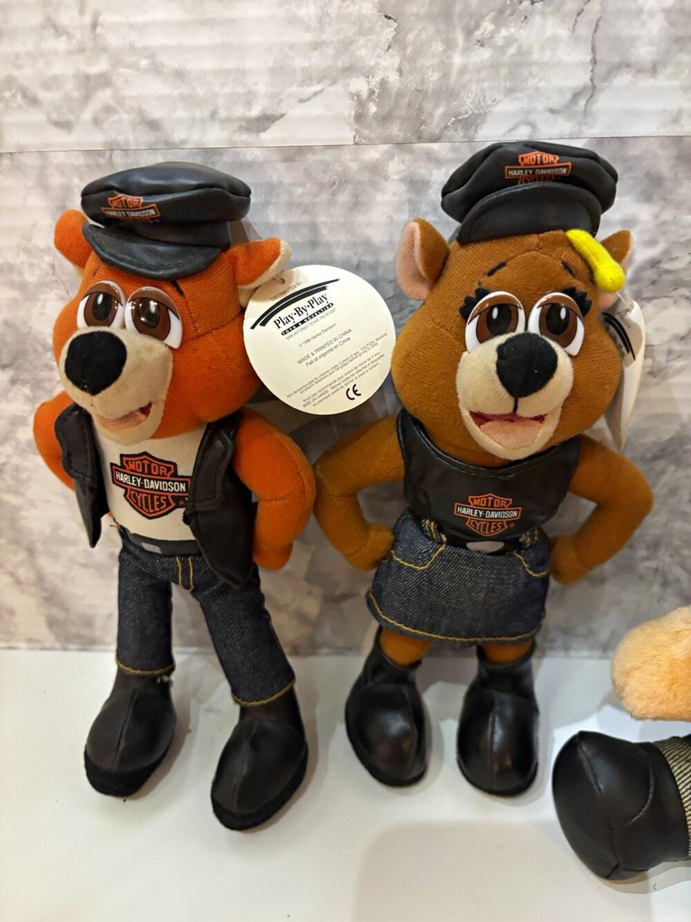 Harley-Davidson Play-By-Play Official Licensed Plush Stuffed Animals Lot of 3